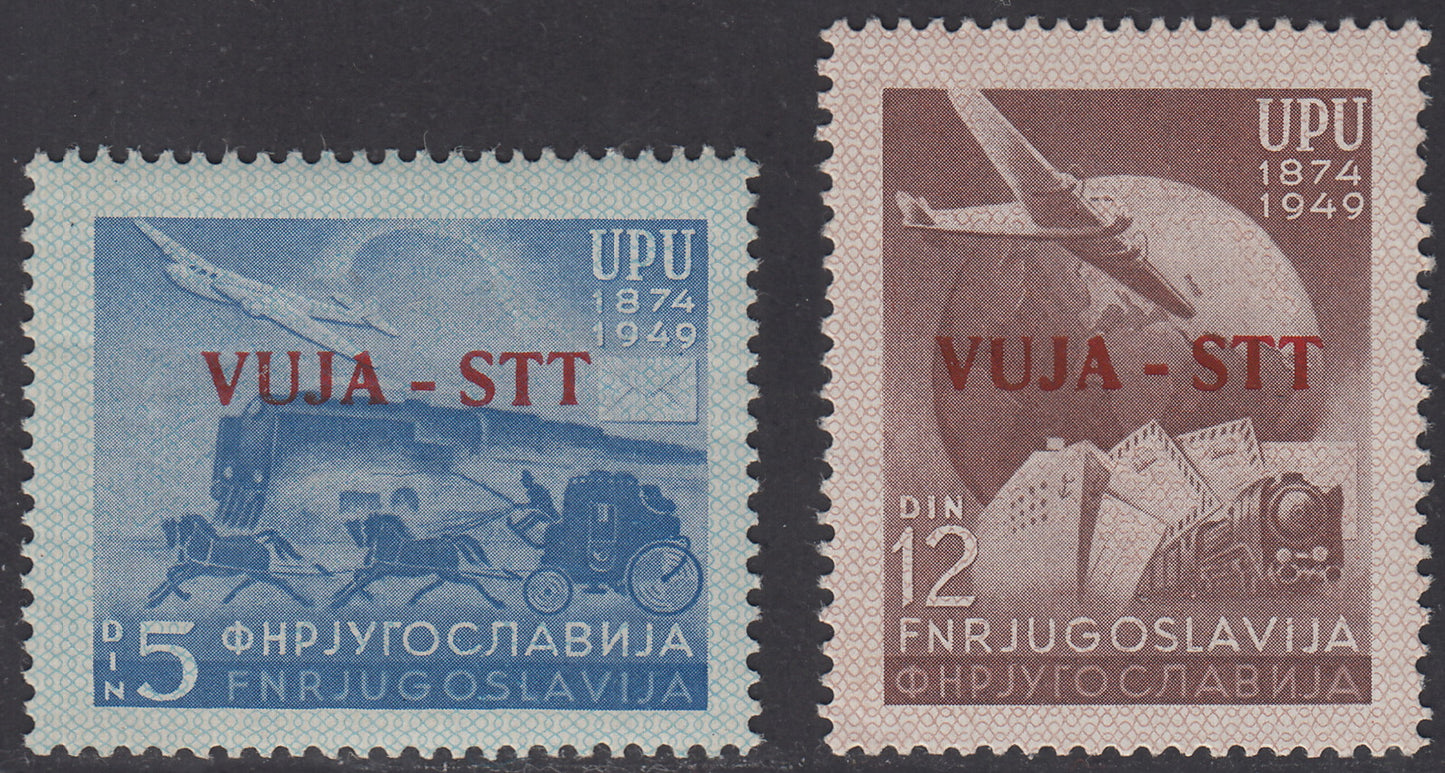 1949 - 75° anniversario dell'UPU, due valori nuovi integri (17, 18)