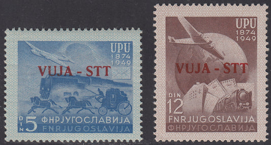 1949 - 75º aniversario de la UPU, dos nuevos valores intactos (17, 18)