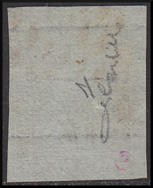 Leone di Marzocco, 1 quattrino nero su carta grigia e filigrana corona, usato (1)
