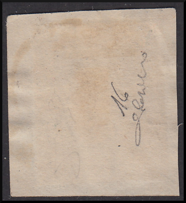 TOS27 - 1859 - Leone di Marzocco, 9 lilac brown crazie on white paper and watermark wavy lines used on fragment (16)