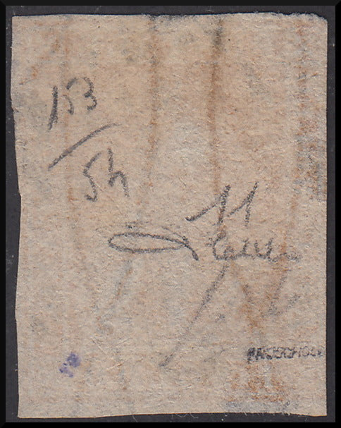 TOS28 - 1857 Leone di Marzocco, 1 ocher penny on white paper and wavy lines watermark used (11)