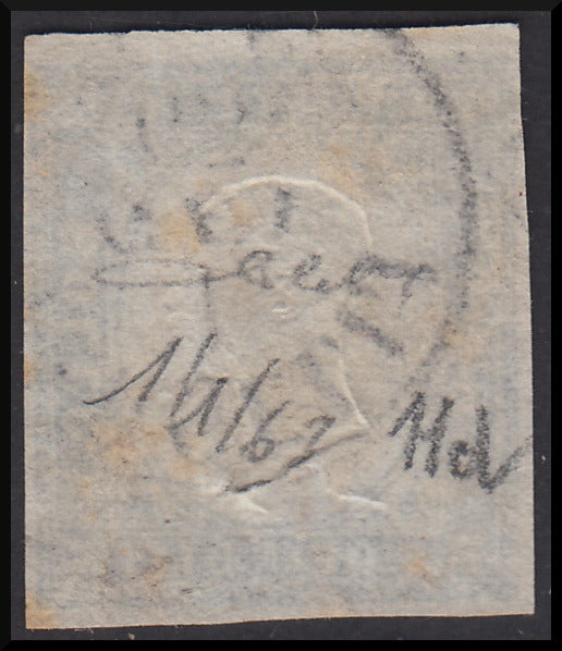 Kingdom of Italy c.1863 15 light blue Sardinia type used 1/1/1863 first day of issue (11d)