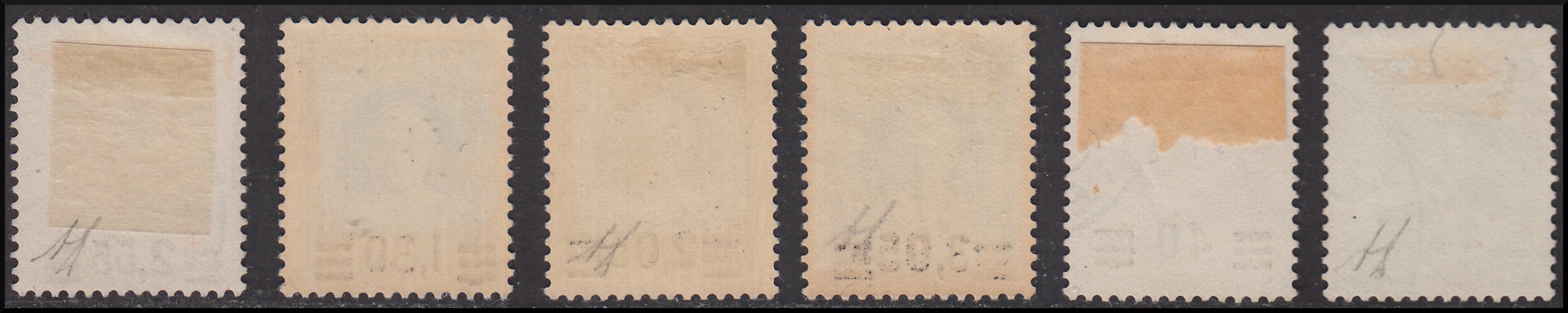 Vat1 - Città del Vaticano - 1934 serie Provvisoria di sei valori soprastampati usata con annulli originali